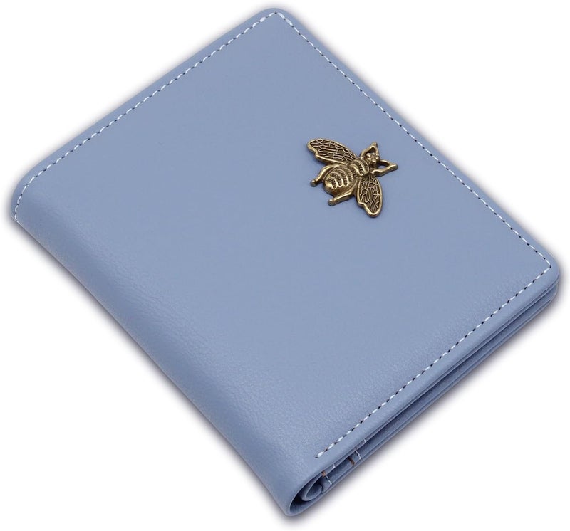Altally Small Women Wallet RFID Blocking Bifold Pocket Wallet Slim Compact Ladies Purse Mini Wallets For Women (Blue) - Image 1